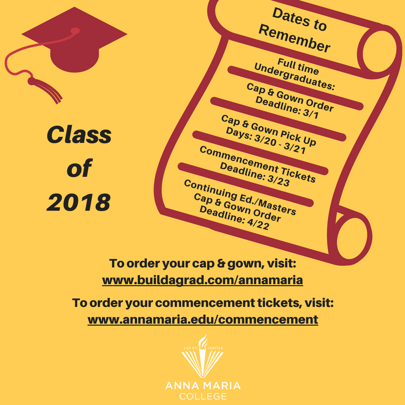 goannamaria's tweet photo. Save these dates! Only few days before the cap & gown deadline! #AMCATS2018 https://t.co/xrD6b1r6Dk