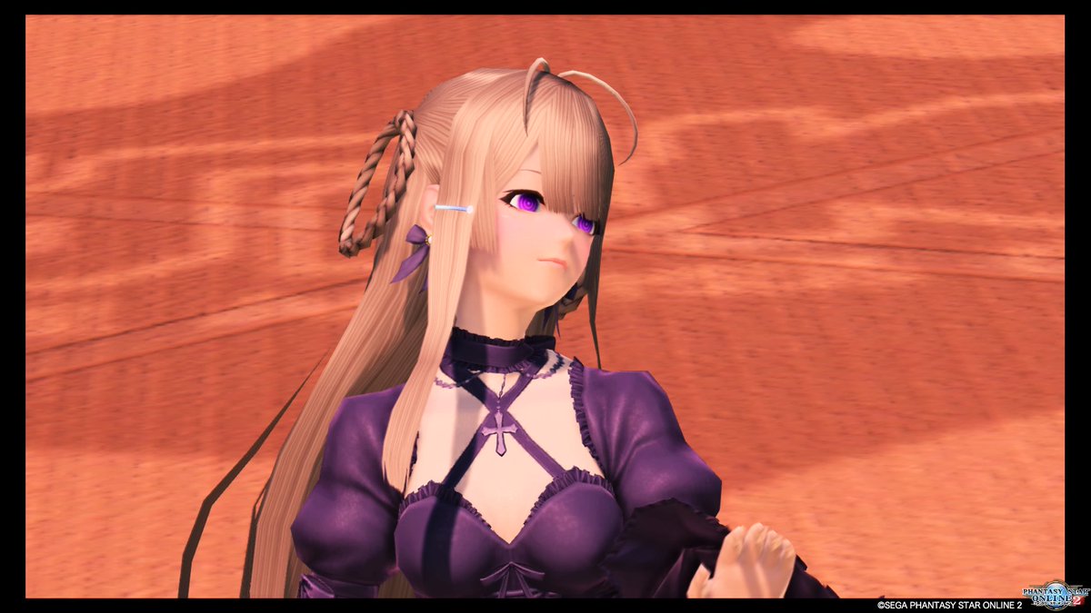 rilakkuma1999's tweet image. #メンテの日なのでssを貼る 
#フォロワーのアークスがrtしてくれてまだ見ぬアークスと繋がりたい 
念願のイノセントローズドレス購入しました…！！可愛い…！！
紫好きはたまらん…っ
瞳を変えてみたんですけど衣装と合ってて良き🙍🙍🙍