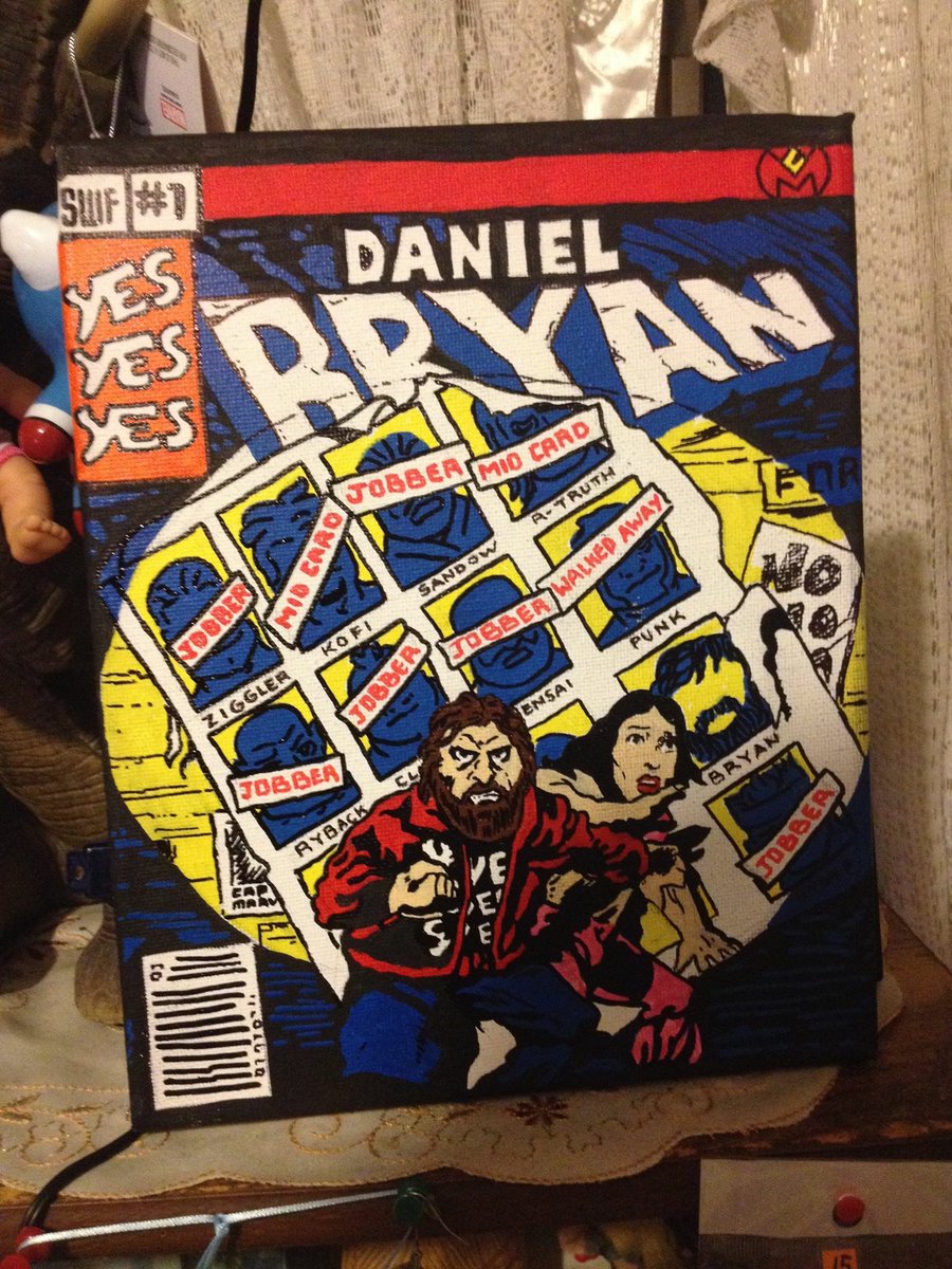 capt_marvelous's tweet photo. Daniel Bryan painting I made back in 2014 #wwe #danielbryan #briebella #xmen #daysoffuturespast #painting #art #artwork #wrestling #wrestlingart https://t.co/uBdeOF2yag