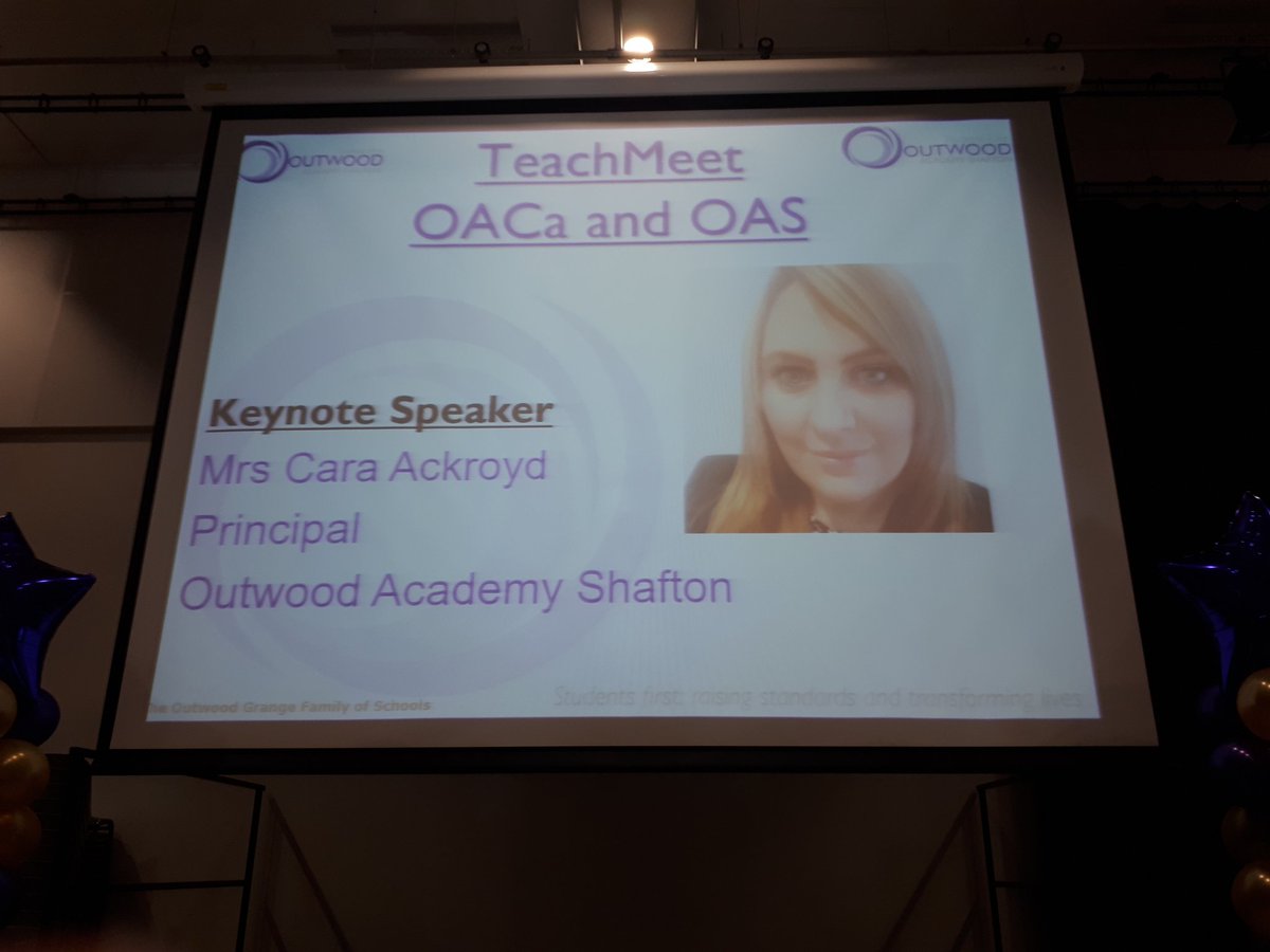 Launch of @OACarlton @OutwoodShafton Teach Meet. Focus on #socialmobility #tranforminglives #collaboration