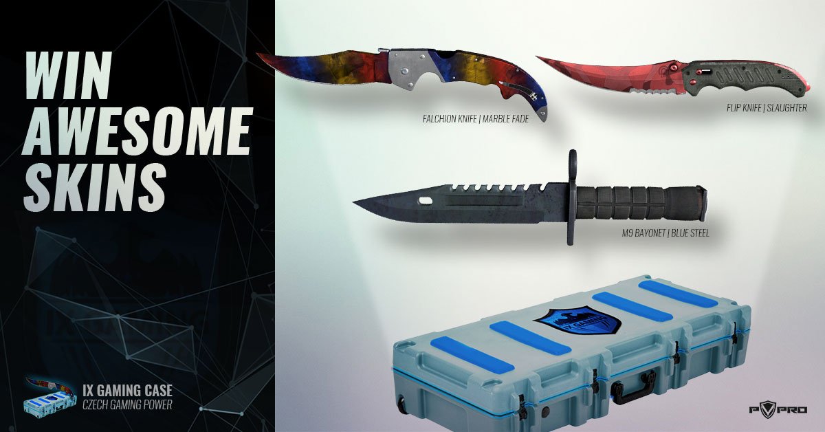 PvPROgaming's tweet photo. Open an IX Gaming Case and find your favourite knife!😎

Only at https://t.co/luEdehBBM5🔥

#PvPRO #RewardYourGame #CSGO https://t.co/Wa00Zj6Vak