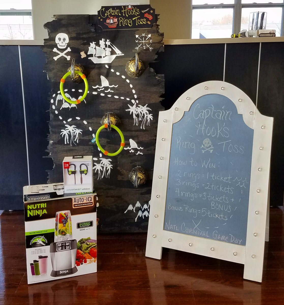 GVatUIndy's tweet photo. A sunny day and a chance to win prizes?! Come by the office today until 5 and play ring toss for your chance to win a Nurti Ninja, or Powerbeats Wireless Headphones! 🎉

2 rings = 1 raffle ticket
3 rings = 2 raffle tickets 
4 rings = 3 raffle tickets
5 rings = 5 raffle tickets! https://t.co/HxVfOGZIW2
