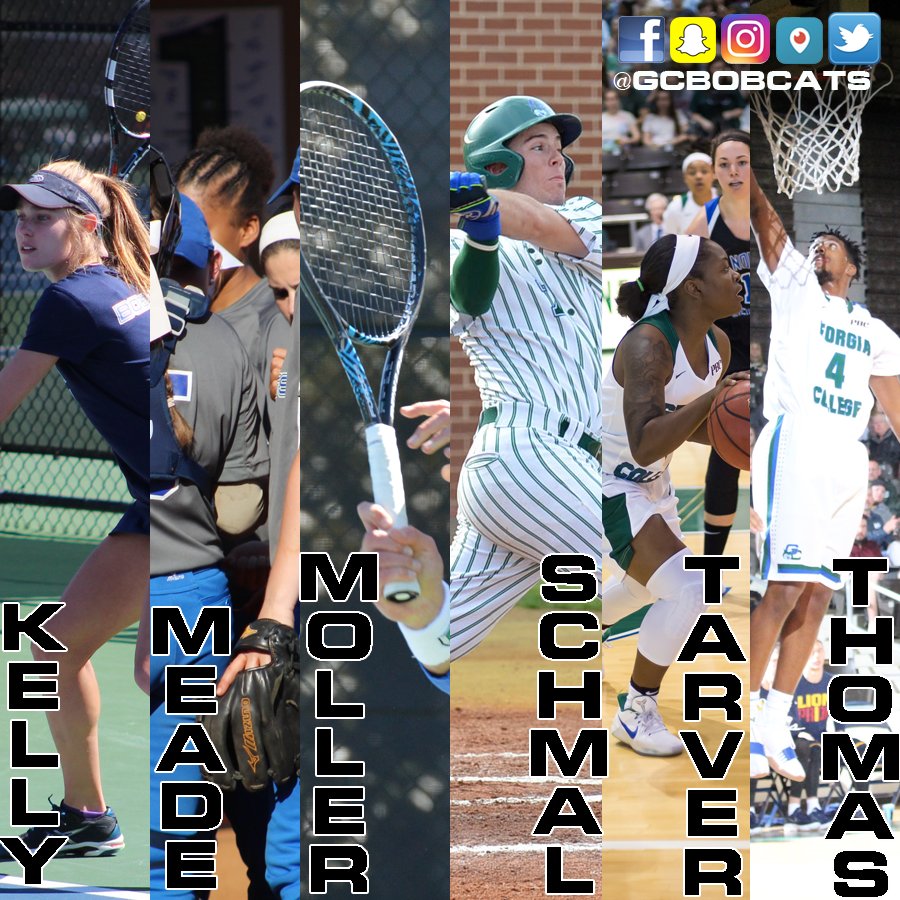 GCSUBobcats's tweet photo. A clowder of Bobcats for your Athlete of the Week consideration. Who's your pick? #BTT https://t.co/IudzLEvrja