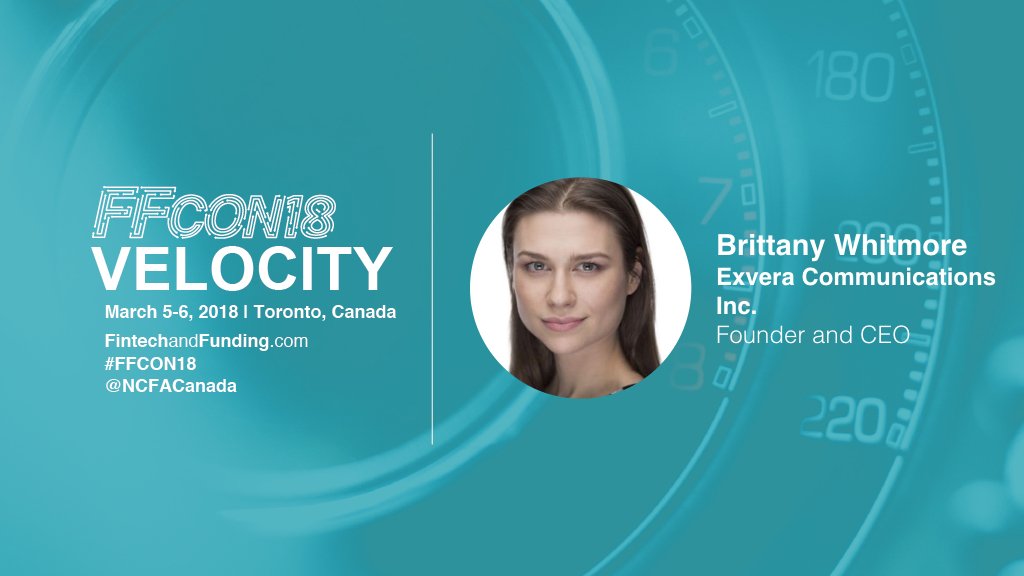 NCFACanada's tweet photo. #FFCON18 - VELOCITY Learn about trends, best practices, and how-to invest in an emerging digital economy, including #blockchain #AI #fintech #cryptocurrency and so much more! With our featured speaker  @BritWhitmore  
https://t.co/7dDHUDdi50 https://t.co/b6FzvBVBFI
