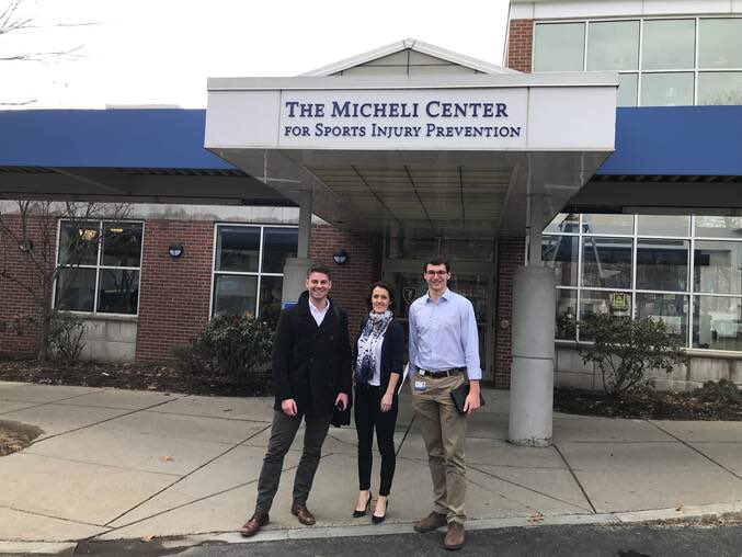 Great to meet Prof Meehan and the @harvardmed team! Productive meeting, looking forward to working together @UKRugbyHealth @DrKarenHind. Great facility @MicheliCenter. #rugby #health #harvard