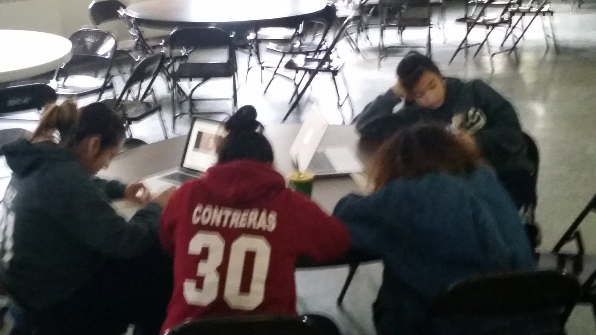 OLTHIGHSCHOOL's tweet photo. Honors English juniors follow along with audio books in their Harlem Renaissance novel series lit circles - complex texts read with a voice of  authenticity helps enhance the learning experience #OLTHS #TepeyacGirls #LitCircles #90YearsStrong https://t.co/jiECSeUj0M
