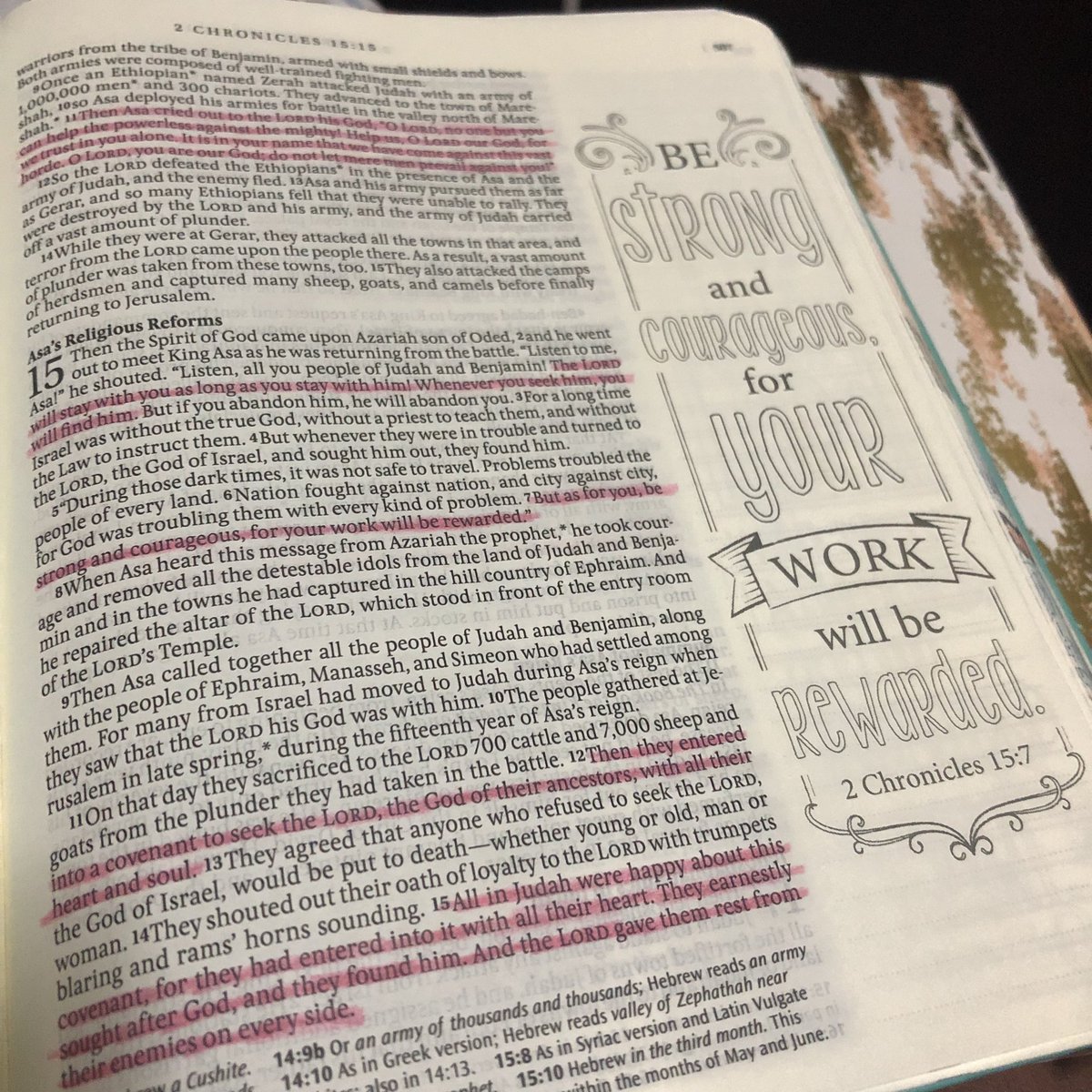 varshadaswani's tweet photo. “But as for you, be strong and courageous, for your work will be rewarded.” (2 Chronicles 15:7, NLT) #nothingliketheWord #ifnothingelse https://t.co/f9wT7jR9rA