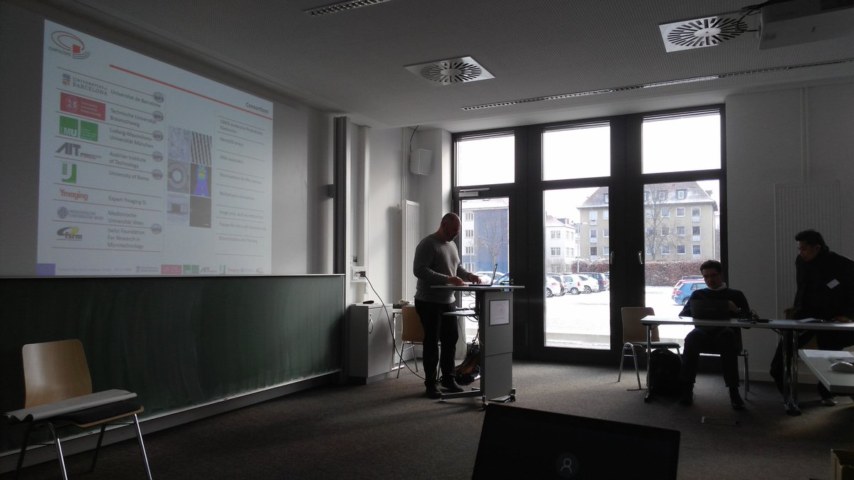 ChipScope_EU's tweet photo. ChipScope 1st year meeting @tuBraunschweig : the presentations start. Light snow and -9°C outside #opticalmicroscope #europeanproject #ecfundedresearch https://t.co/atB4oXmil8