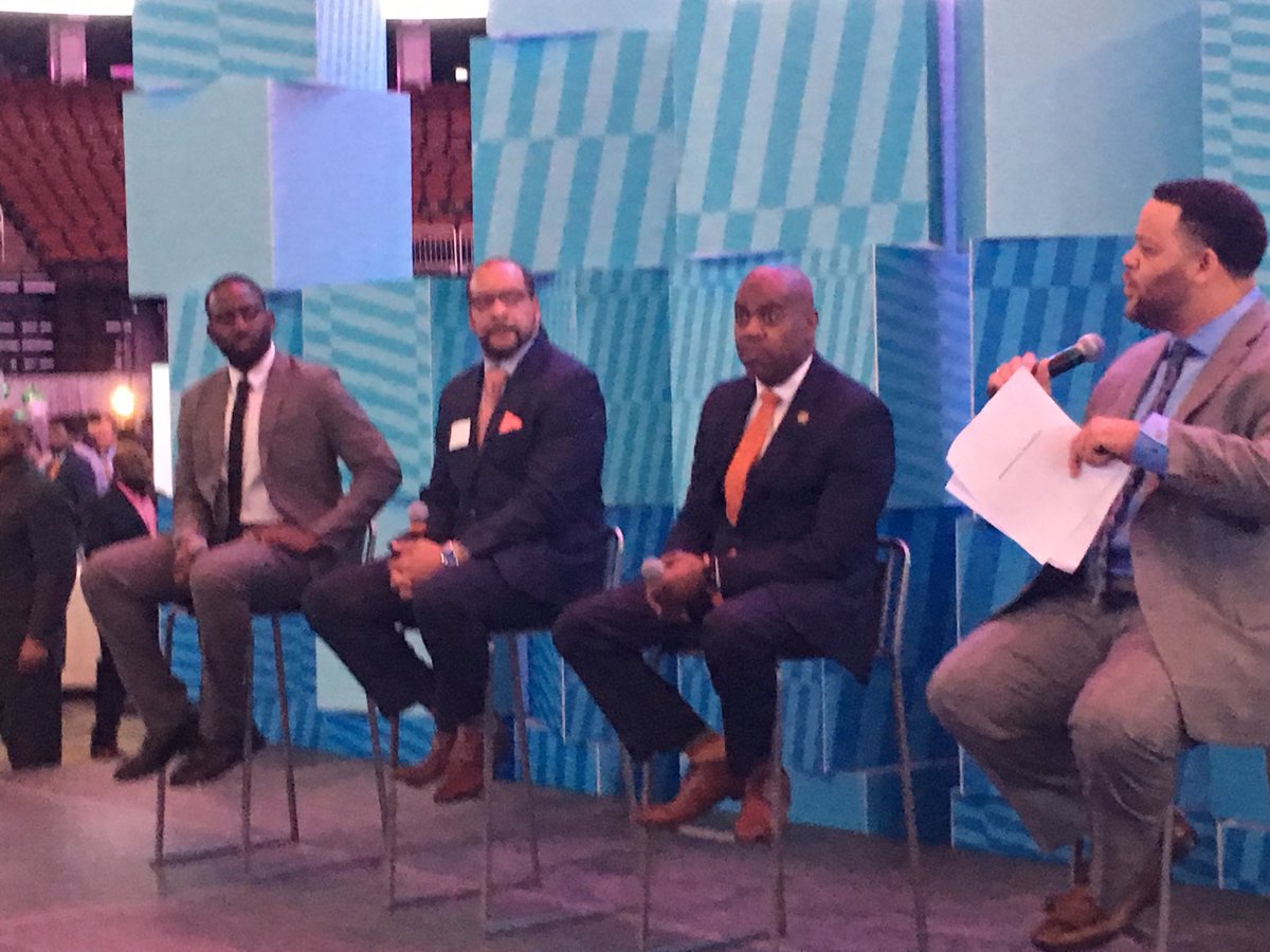 AngCHarrington's tweet photo. Mayor Ras J. Baraka shares his leadership journey. @ObamaFoundation #MBKA Opportunity Summit In #Newark #Pathways2Success @BerkeleyCollege is a proud partner. https://t.co/KgIAum7LON