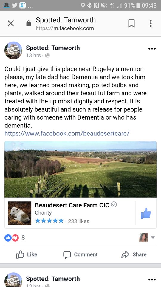 beaudesertcare's tweet photo. It is always lovely to hear positive feedback about our #ecotherapy programmes at our #Carefarm https://t.co/i7DsnoRO8X