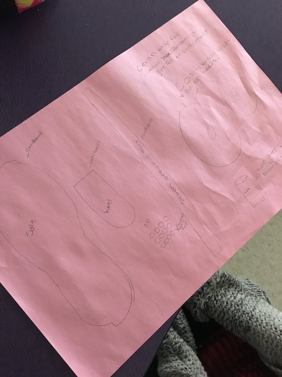 LarkspurLibLC's tweet photo. The Maker Team is taking in the challenge of designing and building their own shoes.... out of CARDBOARD! @LarkspurPS #larkspurmakes #designinquiry #designthinking #peel21st #peelEML https://t.co/ZckV8CnPlM