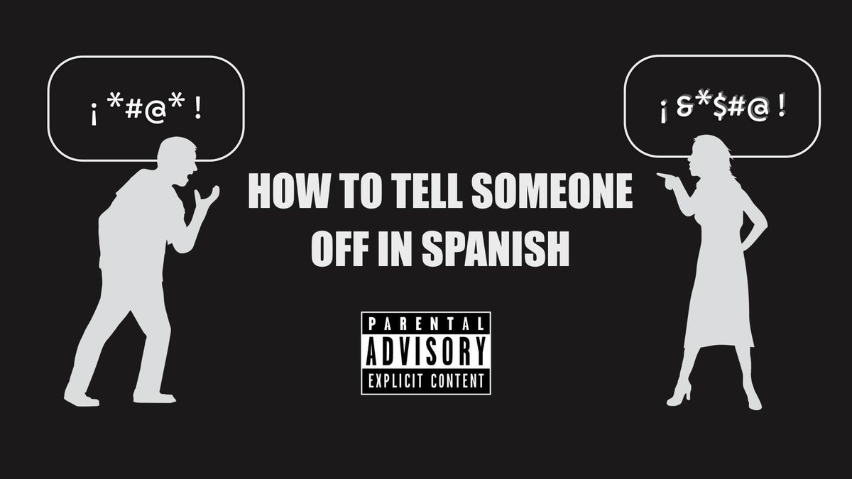 HappyHrSpanish's tweet photo. Ever feel the need to yell at someone in #Spanish? Here are 10 ways to use your Spanish to tell someone off.  Use with caution (explicit)! https://t.co/H7vOl7bXcf https://t.co/EM1K97bgBj