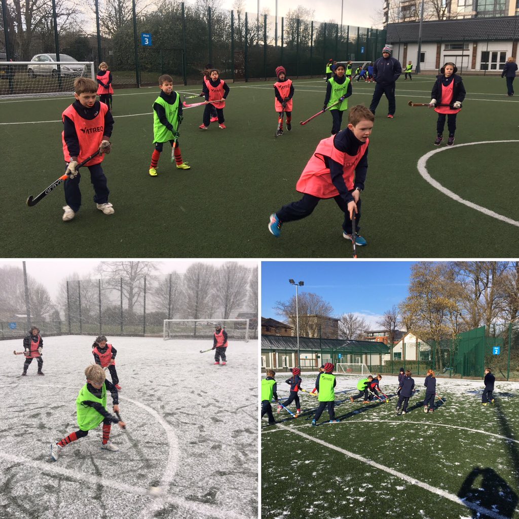 thomassclapham's tweet photo. Perseverance, commitment, resilience, snow and sunshine... it all happens at the Wandle! Mixed Hockey Festival for the boys and girls in Year 4 #The8Cs https://t.co/FWRWy93pnm