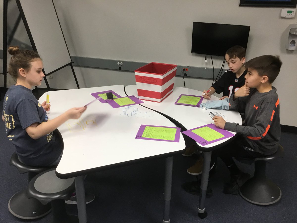 woodgatemisd's tweet image. Ms. Neathery’s 5th grade math class is working in the Collaboration Station today and using the TruTouch TV! #woodgatemagic #coolmath @cara_neathery