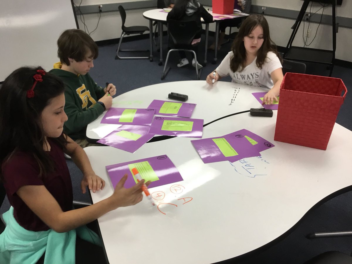 woodgatemisd's tweet image. Ms. Neathery’s 5th grade math class is working in the Collaboration Station today and using the TruTouch TV! #woodgatemagic #coolmath @cara_neathery