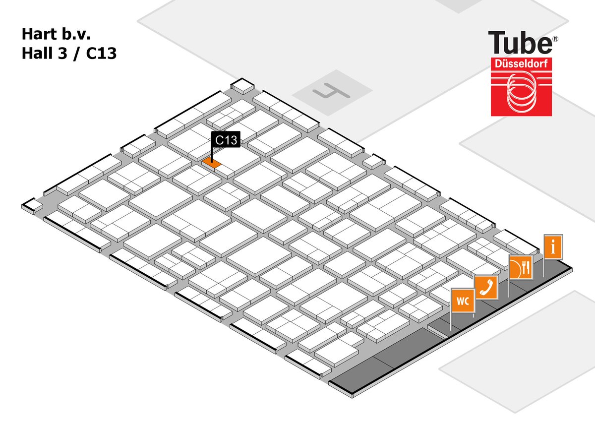 HartBV_News's tweet photo. We hope to see you at the #Tube exhibition in April, 16 -20, Fairground Duesseldorf, Germany. Hart b.v. Hall 3, stand C13! https://t.co/xGg9vzKF2y
