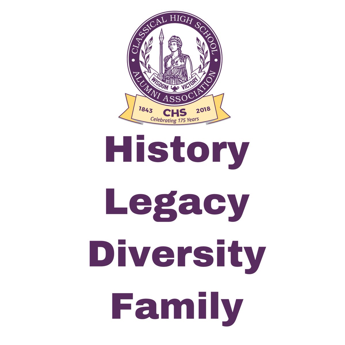 classicalhsaa's tweet image. For our September celebration of Classical’s 175th, we’re honoring 4 main pillars: history, legacy, diversity, and family. We’ve created 4 hashtags to use: #CHSAlumniArchives, #CHSLegacy, #CHSCommunity, and #CHSFamily.
