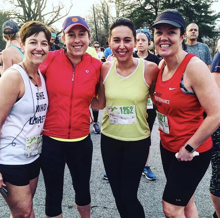 KP_Factory's tweet photo. KPF athlete Shannon Paradise [far right] painted the town red this weekend as she ran the GHS Half Marathon &amp; 5K! 
.
.
.
#paintthetownred #factorybuilt #factorytough https://t.co/ceD3TLwwdn