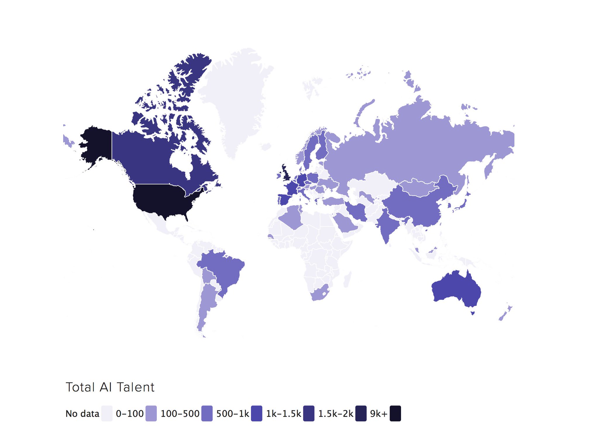 There are roughly 22,000 PhD-educated researchers in the entire world who are capable of working in Artificial Intelligence related research and applications