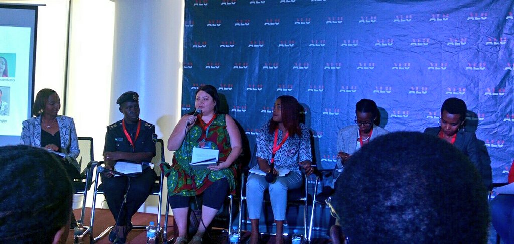KellyJGirl's tweet photo. Kelly Johnson CEO @liveagainrwanda speaks at the @alueducation panel on #GBV 
She is passionate about #counselling so as to restore the identity of those who've lost their dignity #GenderBasedViolence #Rwanda https://t.co/mtRUNcGaFf