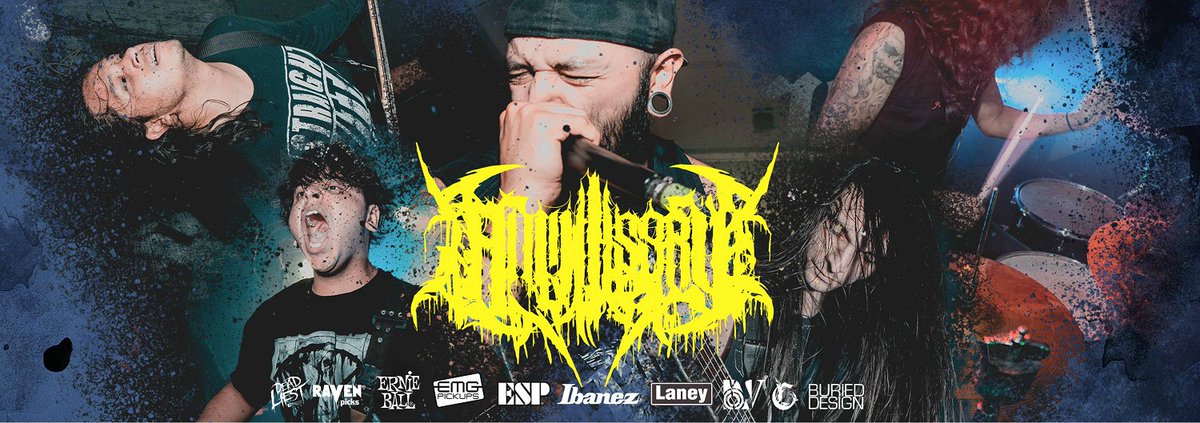 AllMiseryMetal's tweet photo. We are All Misery BrutalDeathCore from México, proudly endorsed by:
@EMG_PICKUPS @ernieball @laneyamps @ibanezofficial @ESPGuitarsUSA @ravenpicksmx @DeadliestMX #BuriedDesign #ChristianBernadac @veerkamp 
Listen to us Here: https://t.co/Fttjy91XWr  
#DeathMetal #DeathCore #Brutal https://t.co/IfGAVFFbek