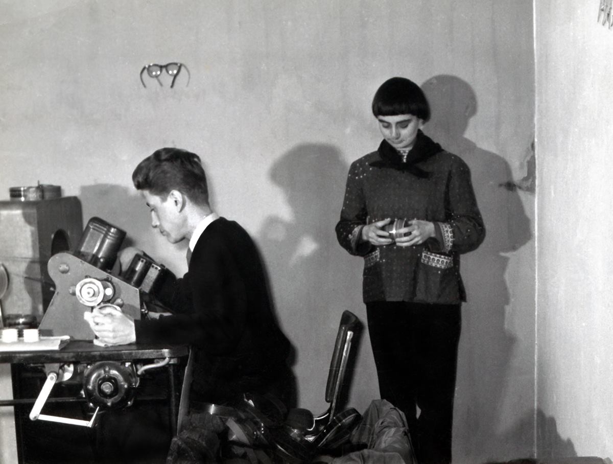 #AlainResnais & #AgnèsVarda editing Varda's debut feature, La Pointe Courte (1955)
