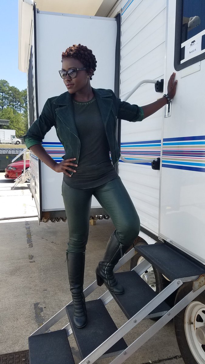 #Nakia off duty. #BlackPanther #BTS