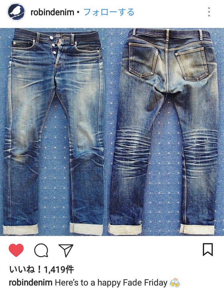 iwata09_com's tweet photo. 今日もInstagramで #petitstandard を眺めているのですが、この1本が格好良すぎて。
着用歴は、洗濯回数はどれくらいなんだろう。
ヴィンテージ顔負けの迫力…!
ぼくの相棒(写真2枚目)も、ここまで持っていくぞ。 https://t.co/nqEmYqVeXy