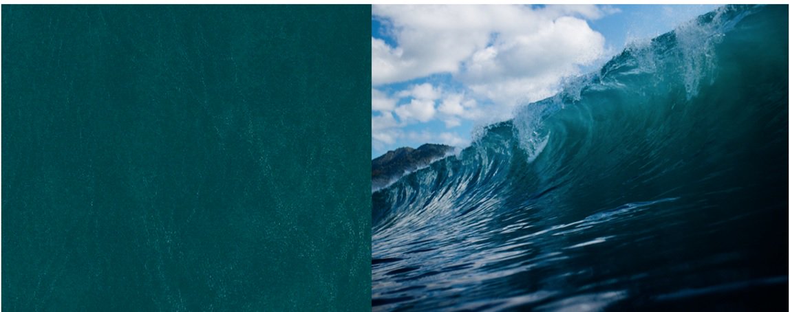 morbern_textile's tweet photo. The deep teal of the ocean just beneath the crest of a wave - that's what Morbern captured in Biscayne in teal #DoubleTakeTuesday #ocean #marine https://t.co/VIq3XbbPJX