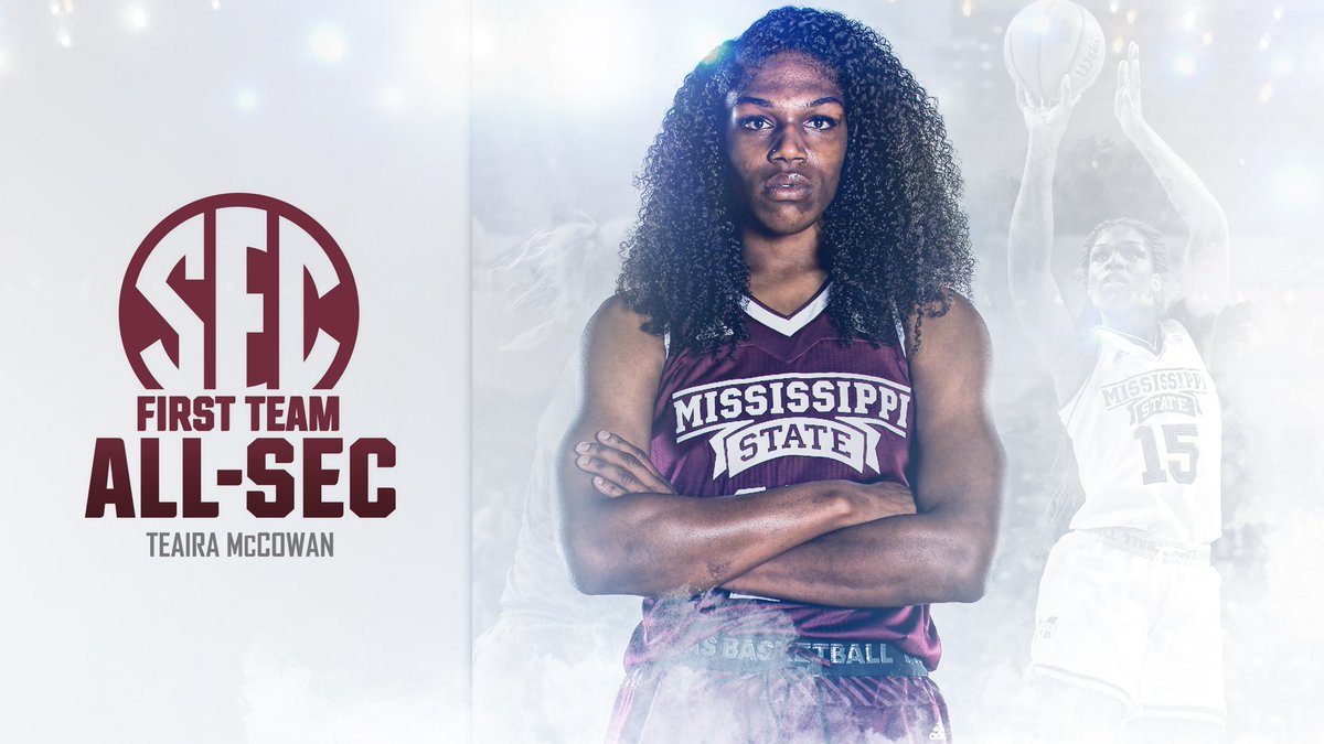 HailStateWBK's tweet photo. As the highest-scoring duo in the SEC, @VictoriaVivians and @Teaira_15 were named to both the coaches' and AP's First Team All-SEC! 

#HailState🐶 https://t.co/ntAm7mmGqw