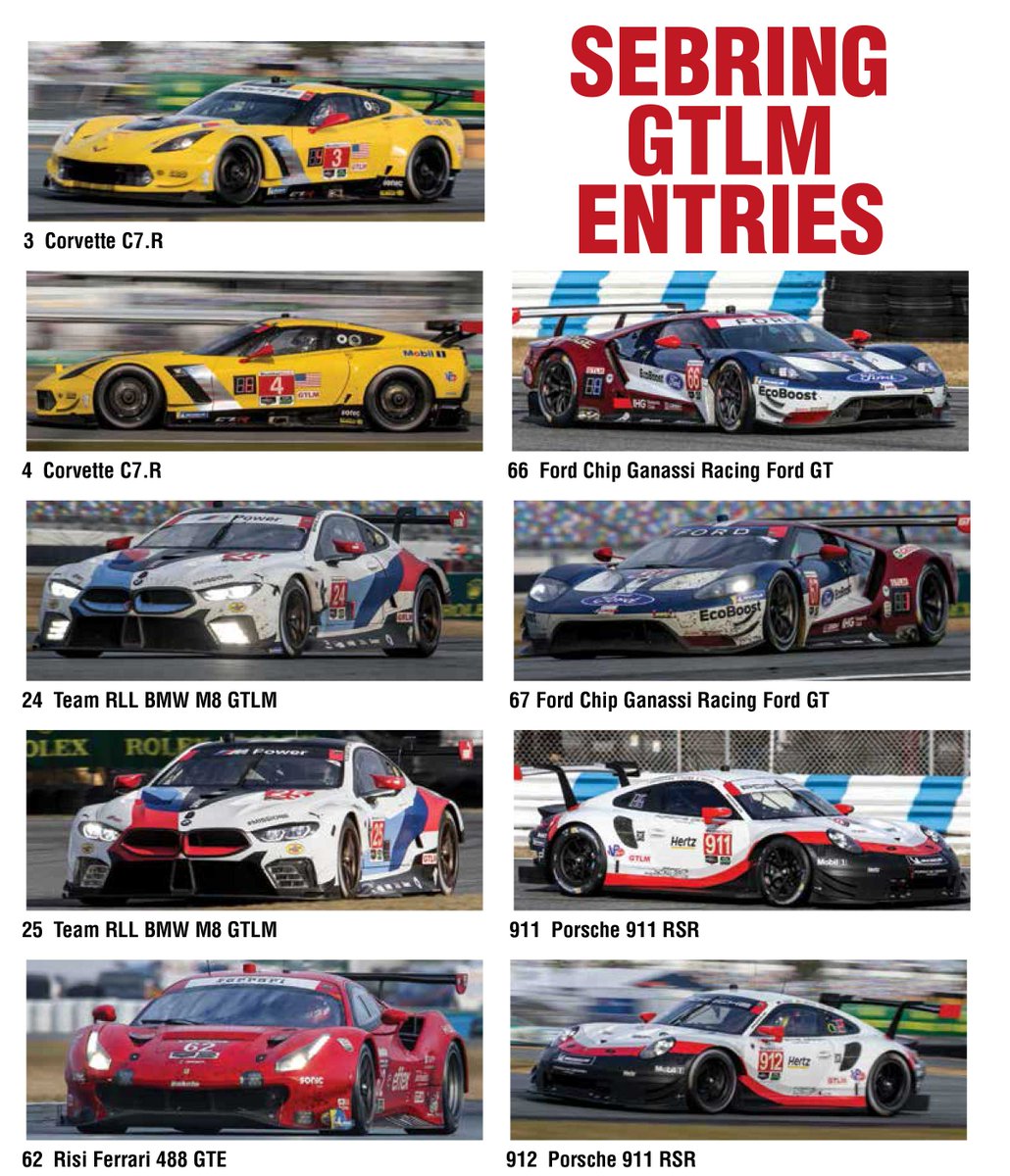 sebringraceway's tweet image. Who is your pick to win the @IMSA GTLM field at the #Sebring12?
#RespectTheBumps