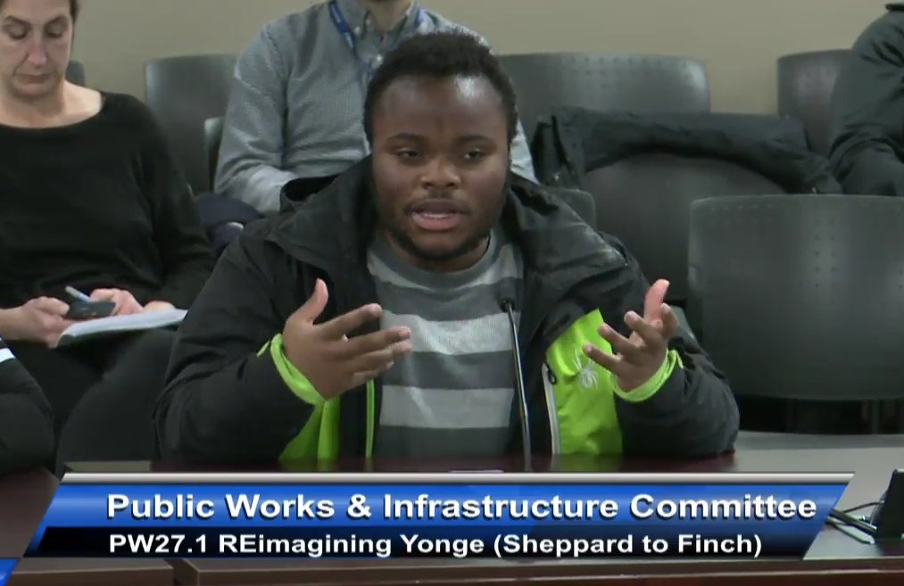 VisionZeroCA's tweet image. Heartfelt &amp;amp; articulate #TransformYonge support from #WillowDale youths, one of them a driver and a certified auto mechanic.

They teach kids how to cycle, and they want it to be safe.

This is the future #Toronto needs @JohnTory @JayeRobinson. Listen to them.

#VisionZero #bikeTO
