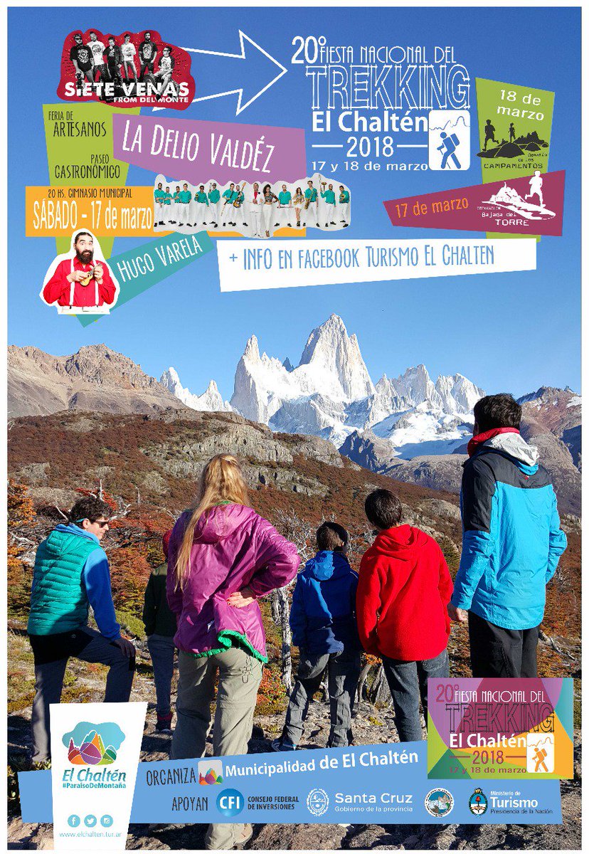 ProbaPatagonia's tweet photo. ¡Llega la 20° Fiesta Nacional del Trekking! En #ElChaltén los días 17 y 18 de marzo 👍 https://t.co/PSaDKzdvlf
