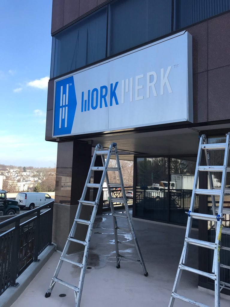 WorkMerk's tweet photo. New signs are up. Look for us on 76! https://t.co/JmvCnGyTUe #BornToAdapt #professionaldevelopment https://t.co/BkKkXOLZuT