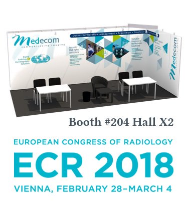 Medecom_Med's tweet photo. exhibits #ECR2018, Visit our Booth 204 Hall X2 and experience our software solutions for #DigitalRadiology, #Mammography, #Archiving, #Communication https://t.co/jhS97H2CgI