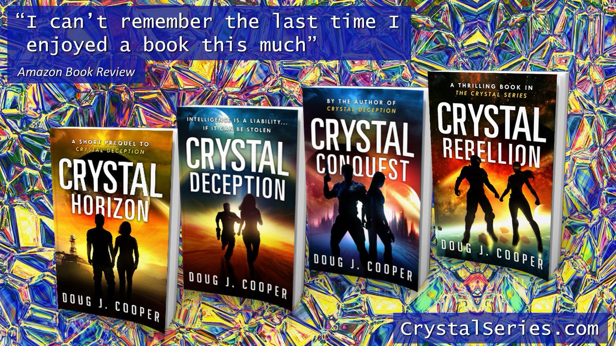 “Fast paced action, a save the world fight”
CRYSTAL DECEPTION
Scifi Suspense amazon.com/Crystal-Decept…
#iartg #asmsg #kindleunlimited