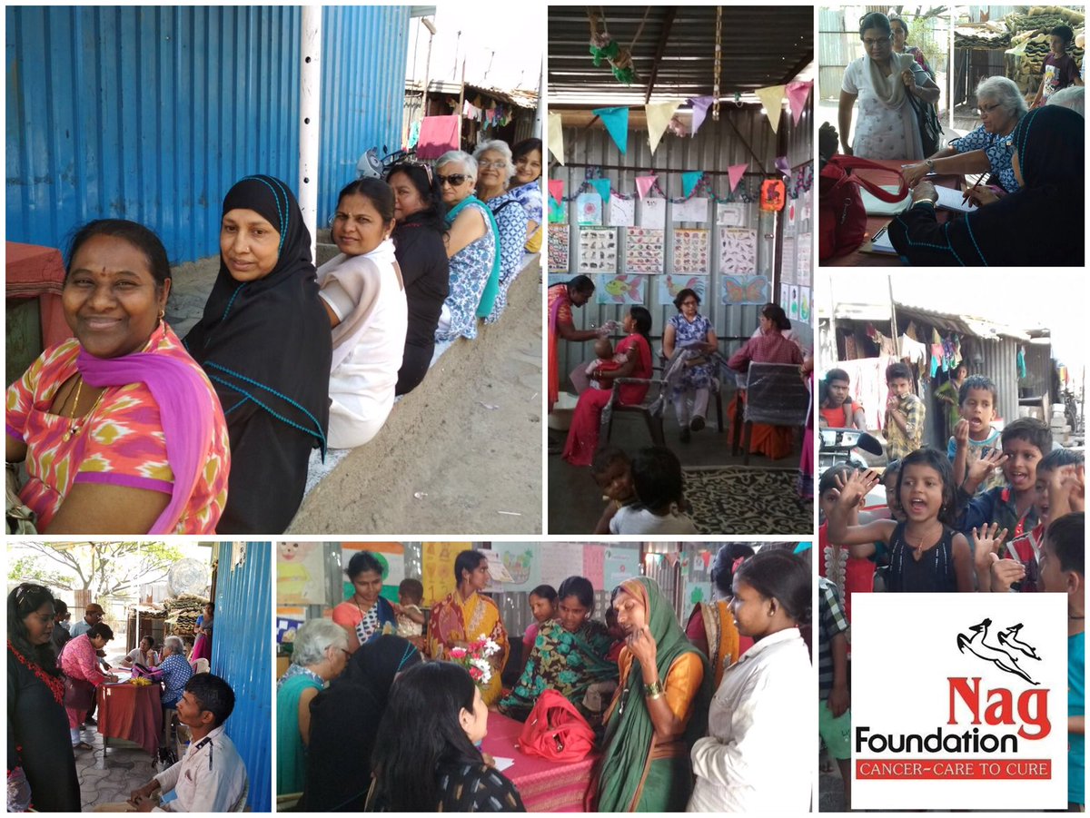 At a medical camp organised by the Inner Wheel at a construction labour camp in Baner. Our team did 40 oral &amp; breast examinations for women along with an awareness talk and 27 oral examinations for the men. For more, log onto nagfoundation.org. 
#cancer #breastcancer #NGO