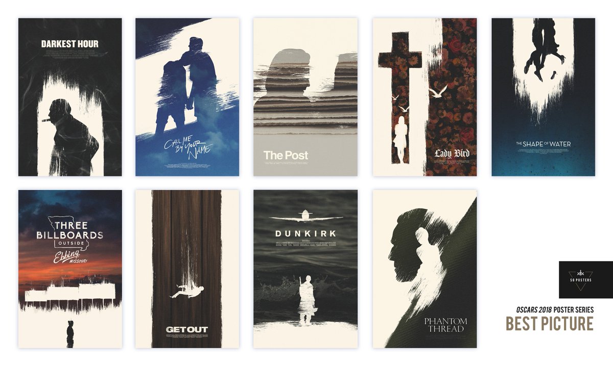 SG_Posters's tweet photo. Here's my complete #Oscars2018 poster series featuring all the #BestPicture nominees. I hope you like it! https://t.co/0ettUfT2JT