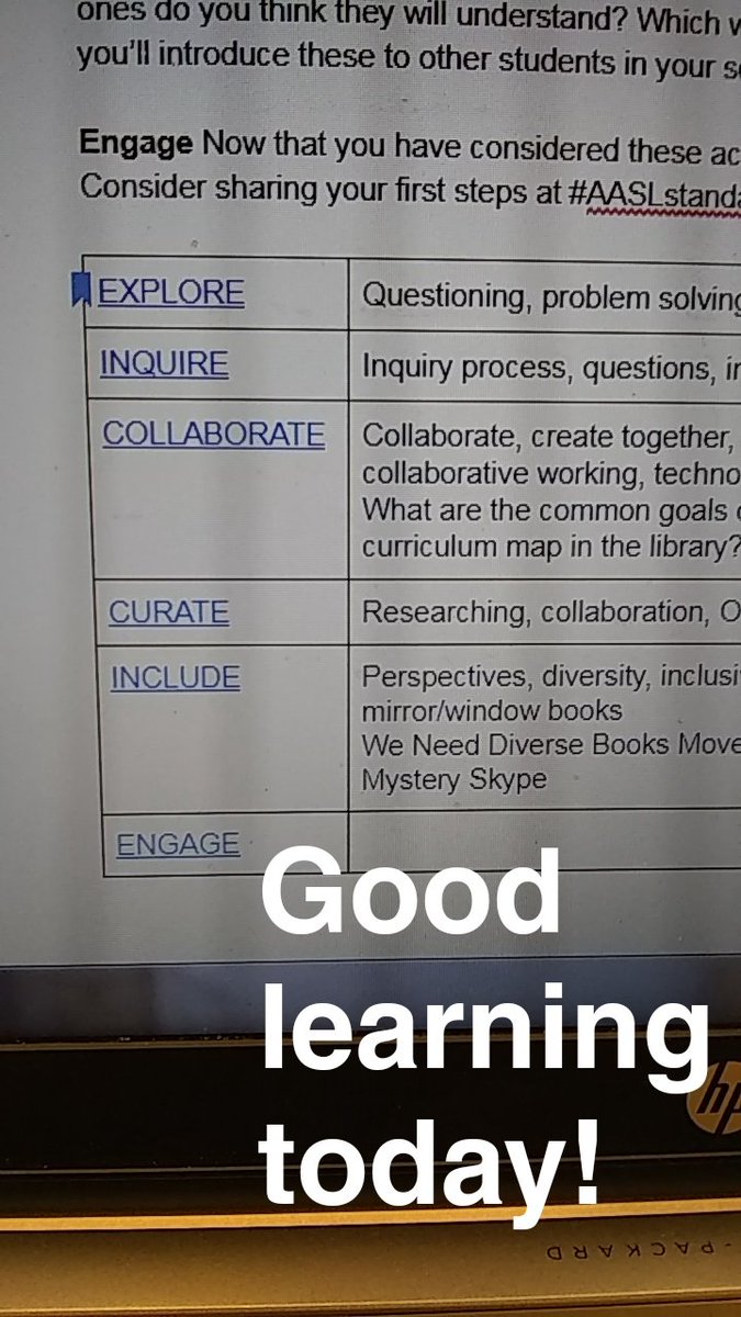 Teacher Librarians learning together! #craea #iowatl #aaslstandards