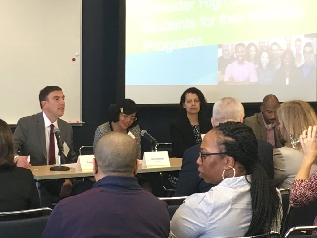 GreaterCLE's tweet photo. Learning why employers should consider high school students as interns with Marzell Brown #RockwellAutomation Karyn McAdams @ParkerHannifin Zerrine Bailey @JumpStartInc and Craig Dorn @YOUCleveland #CleIntern18 https://t.co/9PUeHcXFyf
