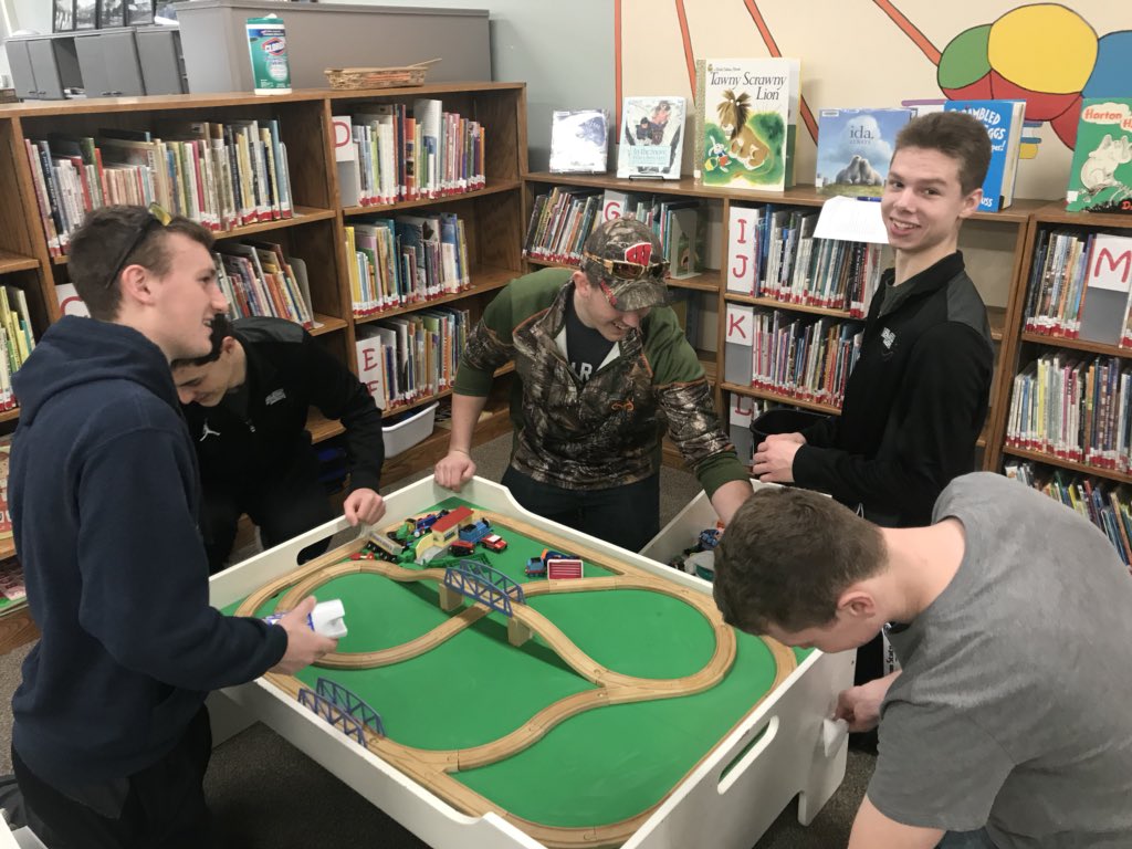 Cleaning all the toys at the FCPL <a href="/fccrickets/">Fall Creek School District</a> #gocrickets