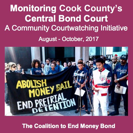 ChiBondFund's tweet photo. Today, CCBF &amp; our partners in the Coalition to End Money Bond are releasing “Monitoring Cook County’s Central Bond Court: A Community Courtwatching Initiative.”

The report documents why a new court rule designed to #EndMoneyBail is not succeeding:  https://t.co/sUh4mgnE8R https://t.co/7lkPibpRtr