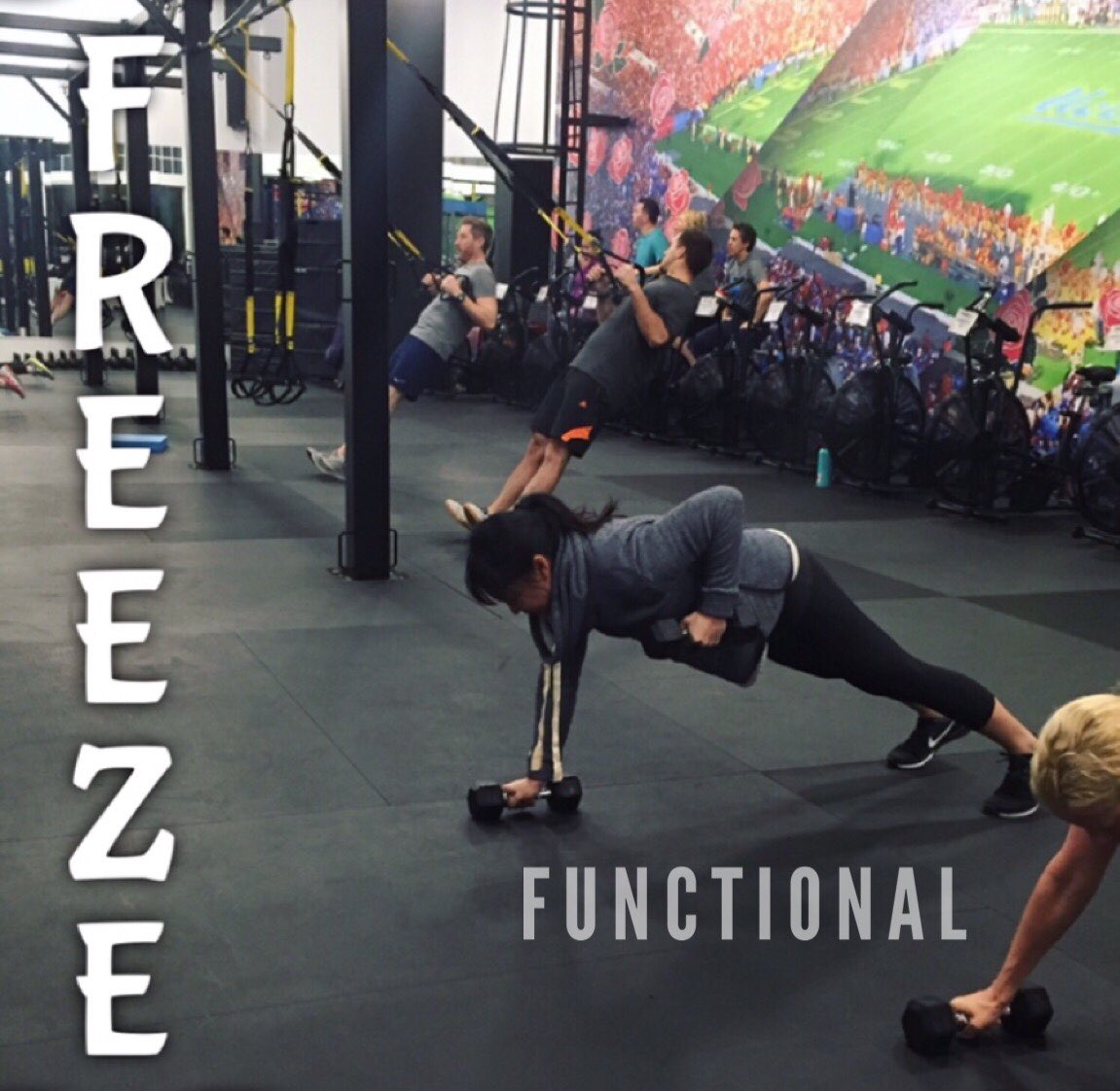 basecamppdena's tweet photo. It’s been freezing outside so we decided to try it out. Join us for our FREEZE class today! https://t.co/RBjbKBUBrX