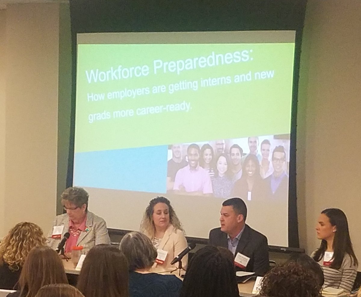 GreaterCLE's tweet photo. "The most important place on a college campus is the career office. Make sure you evaluate the career office and see what they are doing for their students before selecting what school you will attend." - Christopher Paterakis @WestfieldIns #CleIntern18 https://t.co/qbeRehmBfe