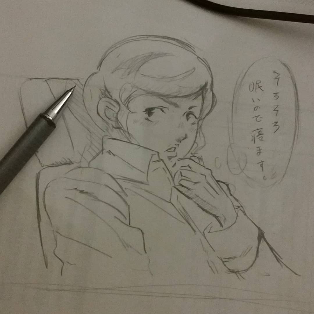 元ネタはマチルダさん #illustration #drawing #シャーペン #おやすみなさい