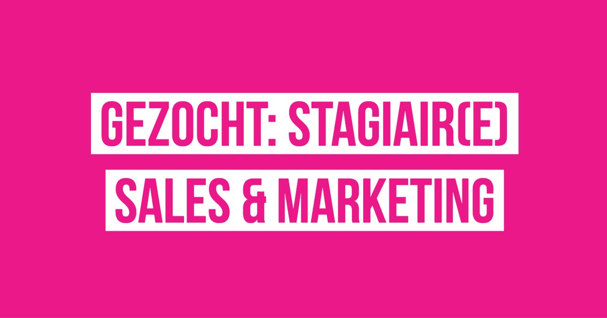DB_event's tweet photo. GEZOCHT: STAGIAIR(E) SALES &amp; MARKETING (vanaf april)
Ben jij iemand die overal kansen ziet en die kan omzetten in pakkende marketing &amp; sales acties? Solliciteren: stuur een mail met je CV en toelichting naar info@db-eventmarketing.nl https://t.co/nkJG053EGS