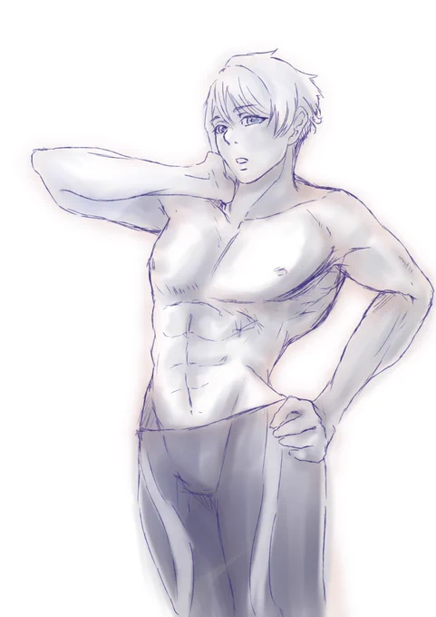 首の痛そうな水泳部のエース曜()ちゃんらくがき 