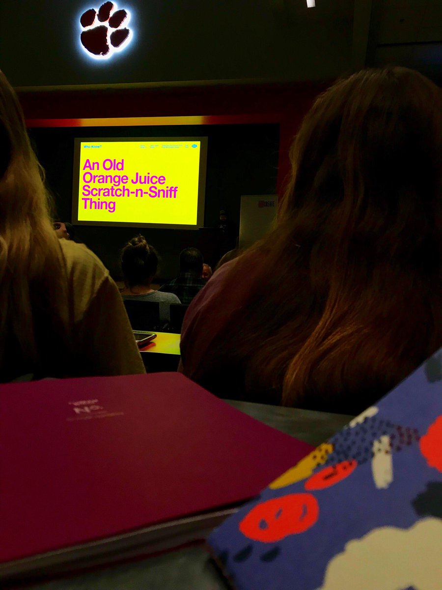 _ccg3's tweet photo. Two of my favorite slides from Aaron @Draplin last week🤔☺️🇺🇸 #trashtotreasure @ClemsonGC https://t.co/A9xboCRVRg