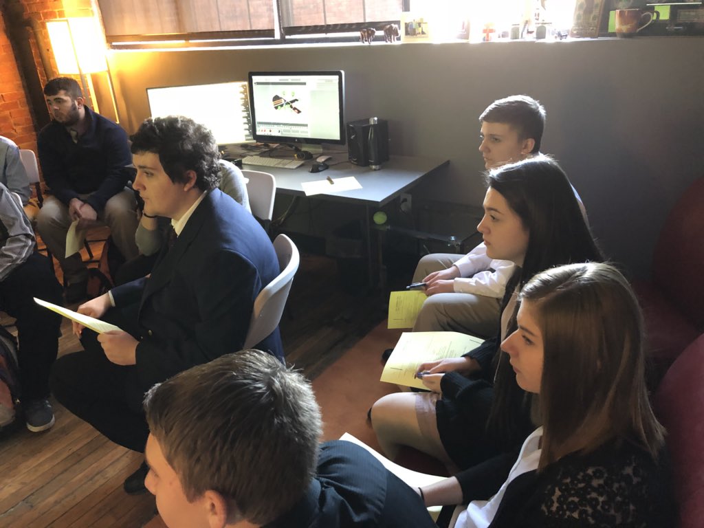 WSCSAcademy's tweet photo. IT/Digital Media students getting a tour and job shadow experience at dPost! #dPost #NAF #WNYNAF #jawny #juniorachievement #BeFutureReady https://t.co/LXpjfyV1Mn