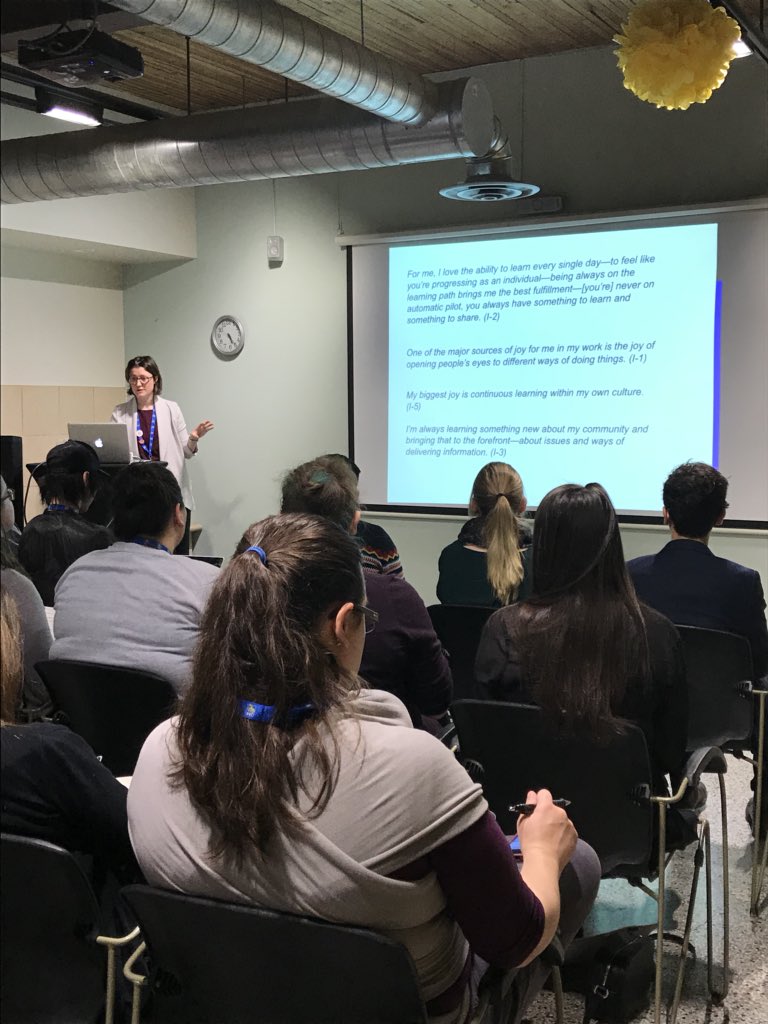 MuseumsCanada22's tweet photo. What vision do CMA members have for Canadian museums 10 years from now? Naomi Grattan shares her research and findings on Developing Leadership for Canadian Museums #AltCon2018 #leadership https://t.co/5ruJMjxh6a